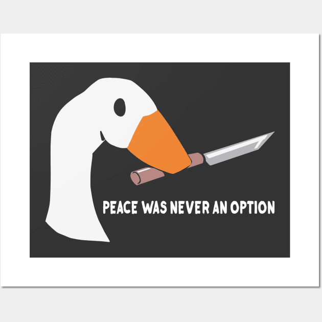 Peace was Never an Option Wall Art by SarkasmTek